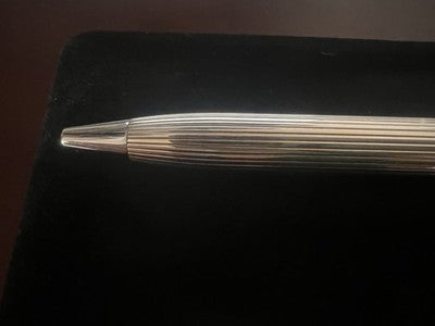 AURORA Ipsilon Ballpoint Pen Solid 925 SILVER Model B34 New NOS 