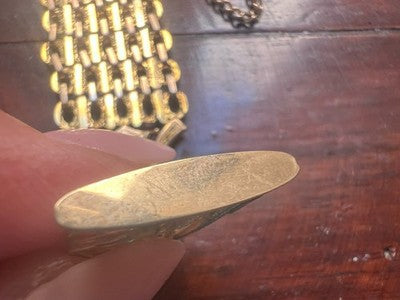 Chaîne Montre Poche Victorienne Chatelaine Joint Pinchbeck Antique 1800 N.3