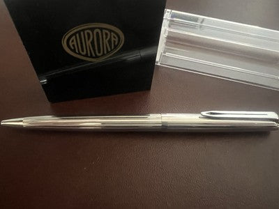 Aurora Stylo-Plume Sphère 98 Chrome Spline Bit Écrit L'Italien Vintage 