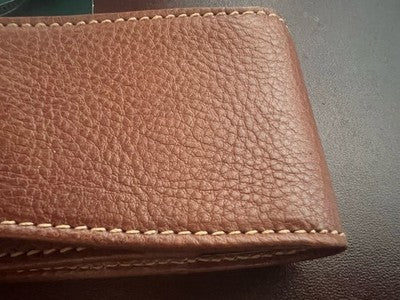 Stiftehalter GIGLIODORO Skin Hide Brandy Craft Firenze Federmäppchen NOS 