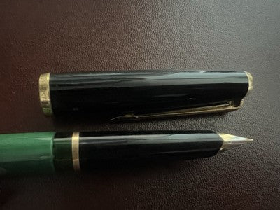 🔴 PELIKAN penna stilografica MK10 a pistone pennino F e sfera K150 set vintage