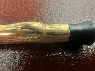 🔴 Matita meccanica 2 placcatura oro esagonale guilloché specchiata vintage