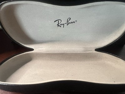 🔴 RAY-BAN custodia occhiali rigida nera fodero astuccio Aviator ai Wayfarer