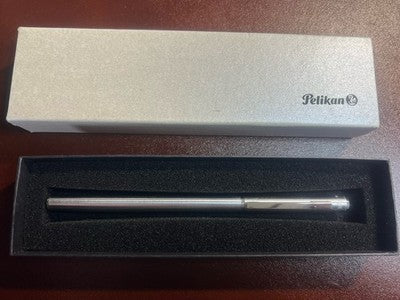 Pelikan Stift Kugel Roll Pen Body Metall Matt Konturen Poliert Vintage 