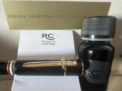 🔴 RENATO CORTESE penna stilografica Omnia Silendo Ut Audeam Edizione Limitata