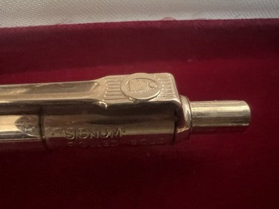 BALLOGRAF Stylo Mécanique Mechanical Pencil Signum Bouton PLAQUÉ OR Leads 0.7 