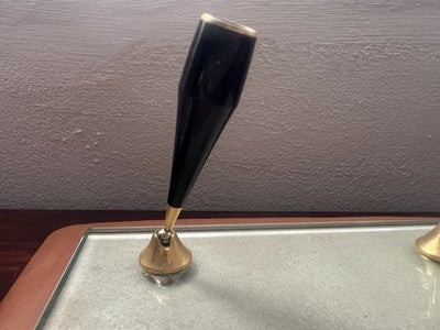 🔴 Base penna scrivania sfera stilografica pelle e posacenere cristallo vintage