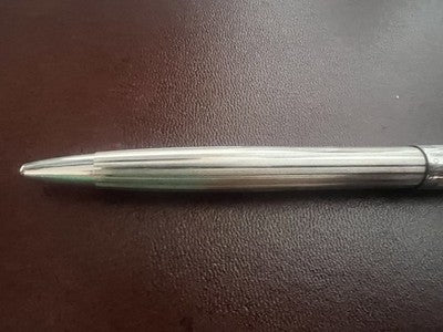 🔴 LALEX penna sfera corpo Rodium opaco profili lucidi italiana scrive vintage 2