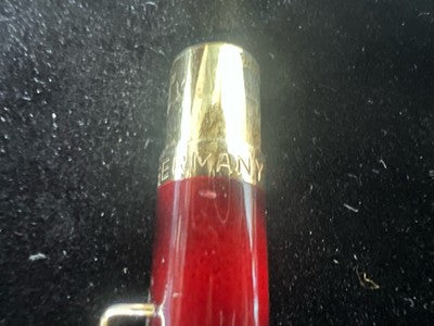 🔴 PELIKAN penna sfera Stratos lacca marmorizzata a scatto scrive vintage