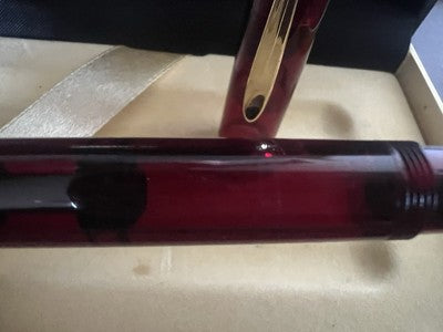 🔴 PELIKAN penna stilografica M200 Demonstrator trasparente bordeaux pennino F
