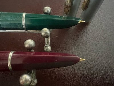 Plumas Estilográficas Verde Burdeos A Pistón Escriben Para Tinta Vintage