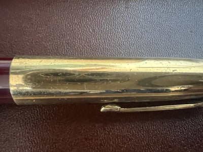 🔴 VIS PEN penna stilografica bordeaux Autovac pennino dorato scrive vintage