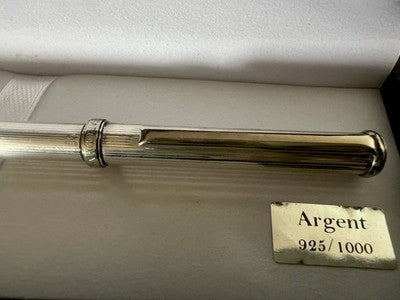 RAFAEL D'ANDRE Stylo À Bille ARGENT 925 MASSIF Écrit Avec Étui