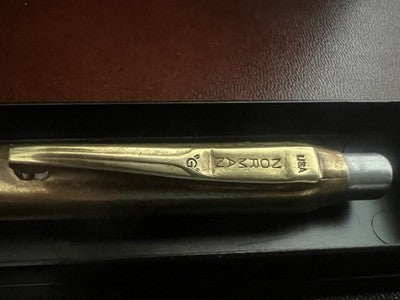 🔴 NORMAN penna sfera G USA ottone massiccio a scatto ZonZon RARA vintage
