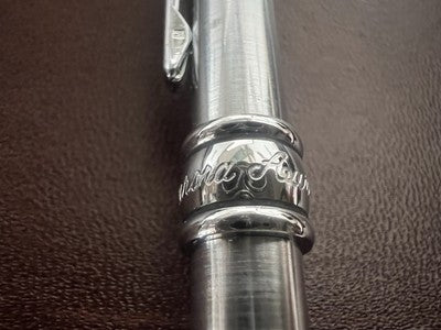 🔴 AURORA penna sfera Magellano cromata scrive con garanzia astuccio C