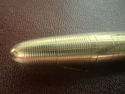 🔴 RECORD penna stilografica pennino ORO 14KT a pulsante scrive vintage D