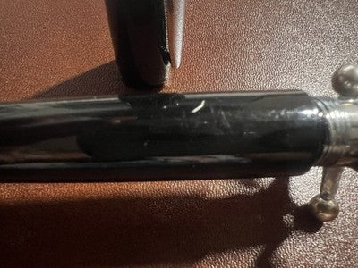 MILLE9CENTO Stylo-Plume Stylo à Plume Laque Noire Et Argent M A Cartouche Cru