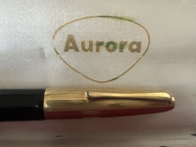 🔴 AURORA penna stilografica 88 DUO CART pennino ORO cappuccio corto vintage AG3