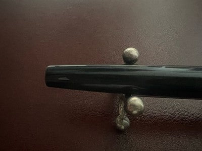 🔴 PARKER penna stilografica 61 nera pennino ORO freccia incisa scrive vintage