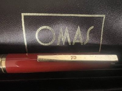 🔴 OMAS penna stilografica Rinascimento lacca corallo pennino ORO 14 KT M