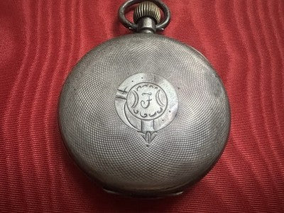 🔴 Orologio tasca ARGENTO 800 occhio di bue funziona raro vintage