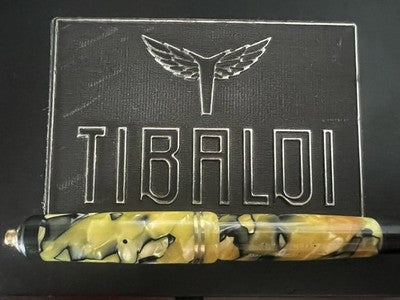 TIBALDI Füllfederhalter Unzerbrechlich Celluloid Gold Flex Vintage