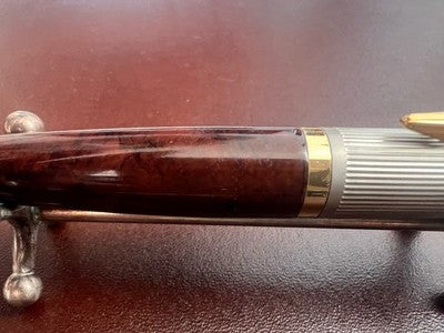 Osama Stylo-Plume Sphère Mini De Agenda Laque Et Or Écrit Vintage 