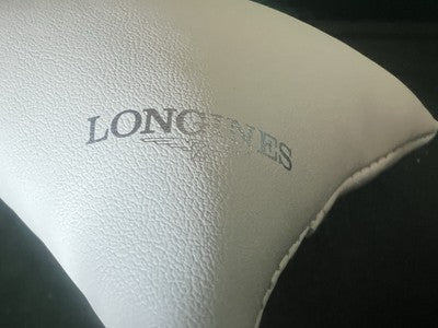 🔴 LONGINES cuscino per orologio con fermo bianco similpelle