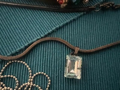Halsketten Vintage Modeschmuck Anhänger Perlen Samt Ketten Jahre '70/'90 N. 