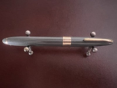 🔴 PEN CO penna stilografica grigia 53 pennino a diamante ORO 14 kt vintage
