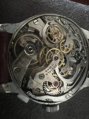 POSTALA Landeron 48 Bicompax Chronograph Rare Original Working Vintage '40