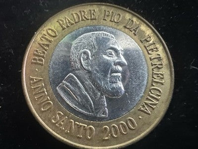 🔴 Medaglia Beato Padre Pio da Pietrelcina Anno Santo 2000 Europa 1999–2002