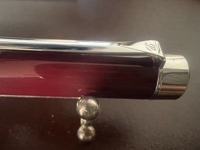 🔴 LABAN penna stilografica Britannia lacca blordeaux pennino M nuova NOS