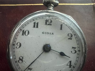 🔴 Orologio tasca ARGENTO 800 donna da revisionare parti vintage GIOIA n. 27