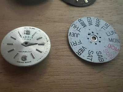 Zifferblätter Uhren Swiss Bulova Licin Sabrix Microma Silber Orenz Vic La