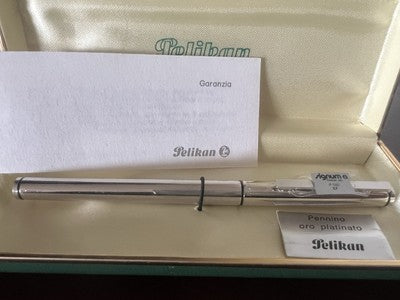 🔴 PELIKAN penna stilografica P580 Signum pennino oro EF con garanzia vintage