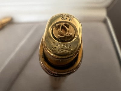 🔴 CARTIER Vendome GODRON vergoldeter MC rot-weißer Kugelschreiber 