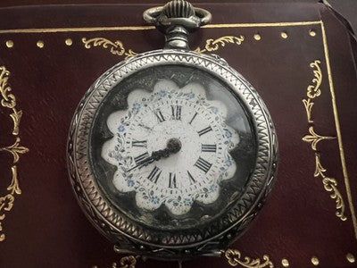 Taschenuhr Silber 800 Frauen Zum Überarbeiten Teile Vintage Wengia 8