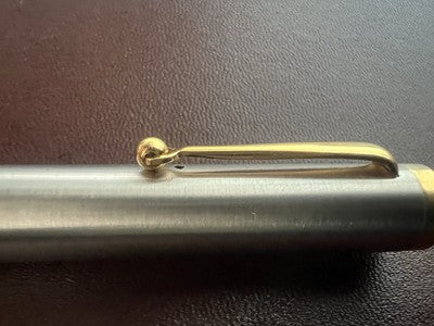 🔴 MONTEGRAPPA penna stilografica cromata pennino placcato oro F garanzia