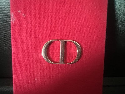 DIOR Mirror Handbag Red Fabric With Golden Metal Monogram