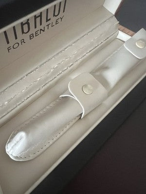 Tibaldi Schachtel Box Stift Bentley Leder Schwarz Holz Wurzelholz Tür Stifte C