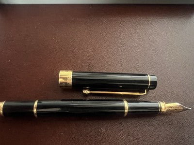 Andre' Denis Stylo-Plume Stylo à Plume Laque Noire 8 Avec Cartouches 