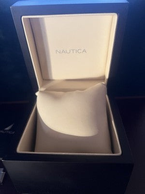 🔴 NAUTICA box scatola Orologio con Libretto Maglie in Acciaio e Contro Scatola