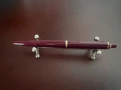 Pelikan Stift Kugel K200 Burgundy Bordeaux Schreibt Vintage Rare Jahre '60 