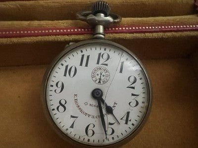 🔴 ROSKOPF orologio tasca uomo parti ricambio o riparazione vintage DEL 1900