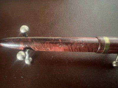 🔴 ASTURA penna stilografica 82 celluloide pulsante di fondo scrive vintage '50