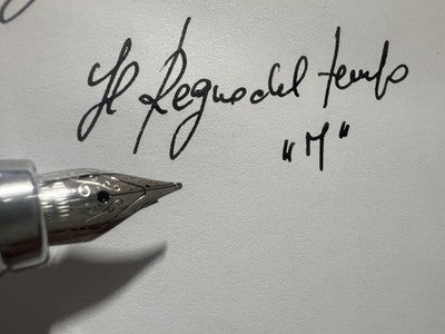 MILLE9CENTO Stylo-Plume Stylo à Plume Laque Noire Et Argent M A Cartouche Cru