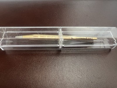 Vintage Druckbleistift, vergoldet, achteckiges Griffstück, Minenladesystem 