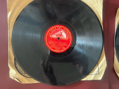 🔴 Dischi LA VOCE del PADRONE 78 giri ceralacca Tito Schipa Guardame grammofono