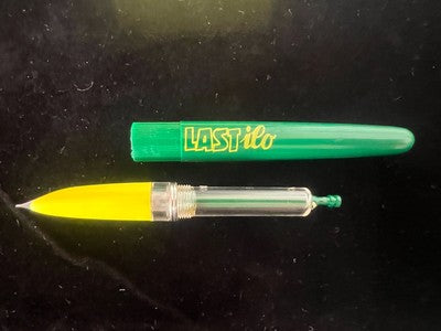 Lastilo Stylo-Plume Stylo à Plume Vert Jaune Fluo Avec Piston Utilisé Vintage